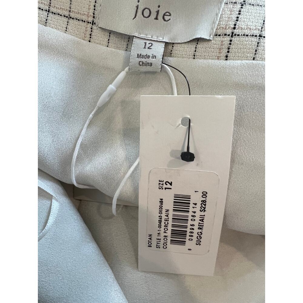 JOIE Window Pane Check Ruffle Mini Skirt 12 - Picture 9 of 9